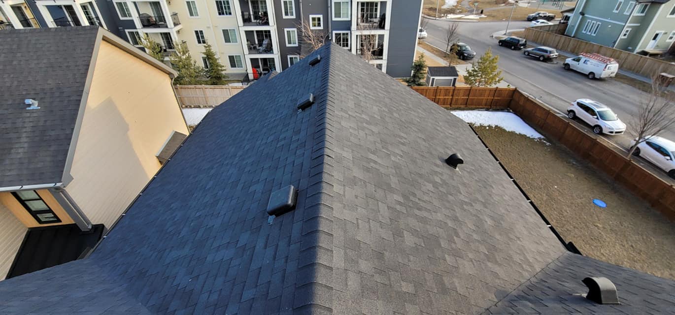 Newly installed roof in Calgary